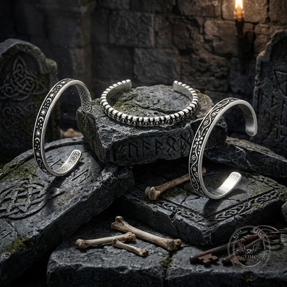 Punk Skull Head Stainless Steel Open Bracelet