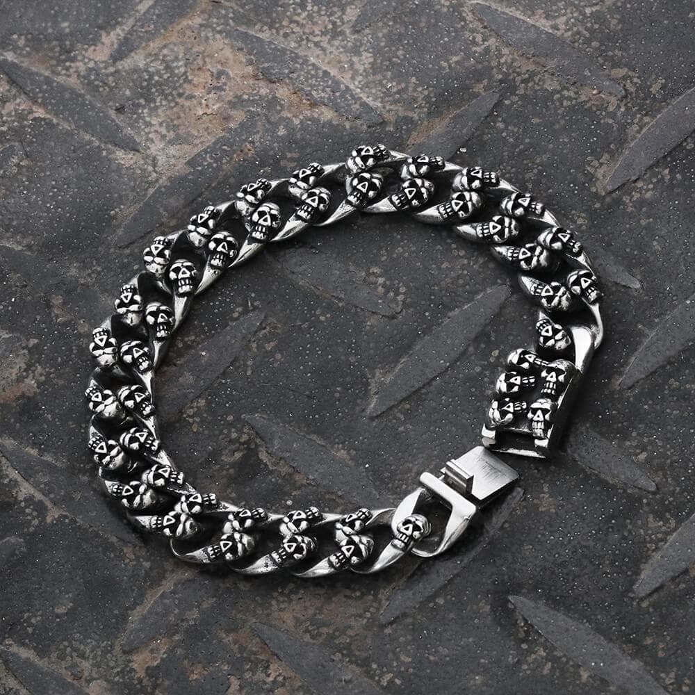 Punk Skull Stainless Steel Bracelet