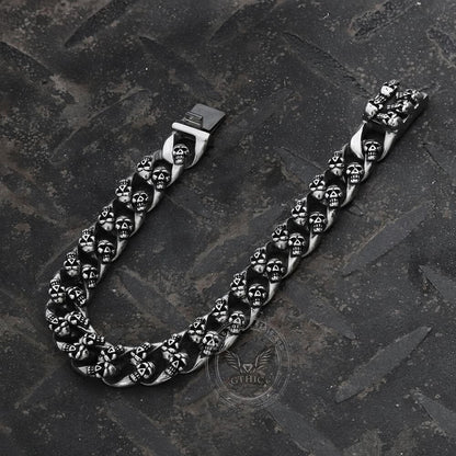 Punk Skull Stainless Steel Bracelet