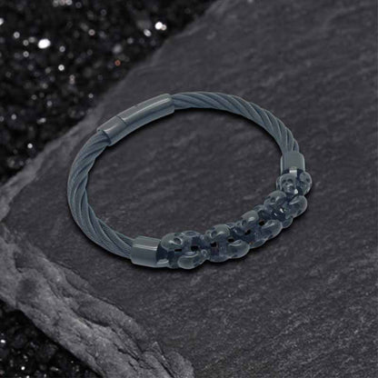 Punk Skull Wire Splicing Stainless Steel Bracelet