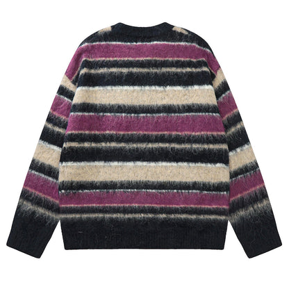 Blueberry & Cream Striped Sweater