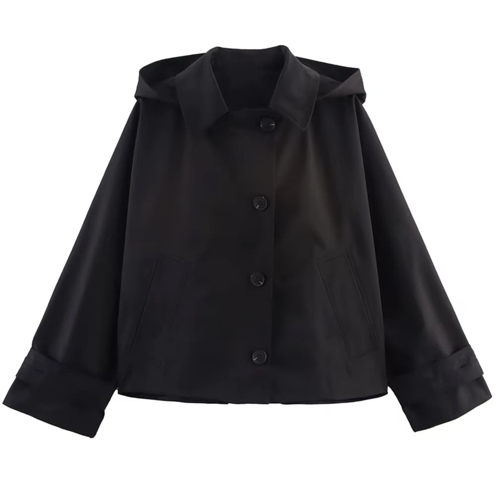 London Rainy Day Hooded Trench Jacket