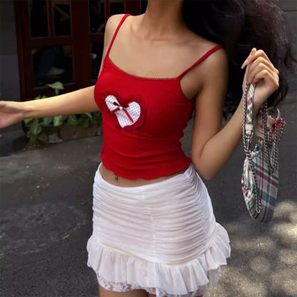 Crimson Heart Crop Top