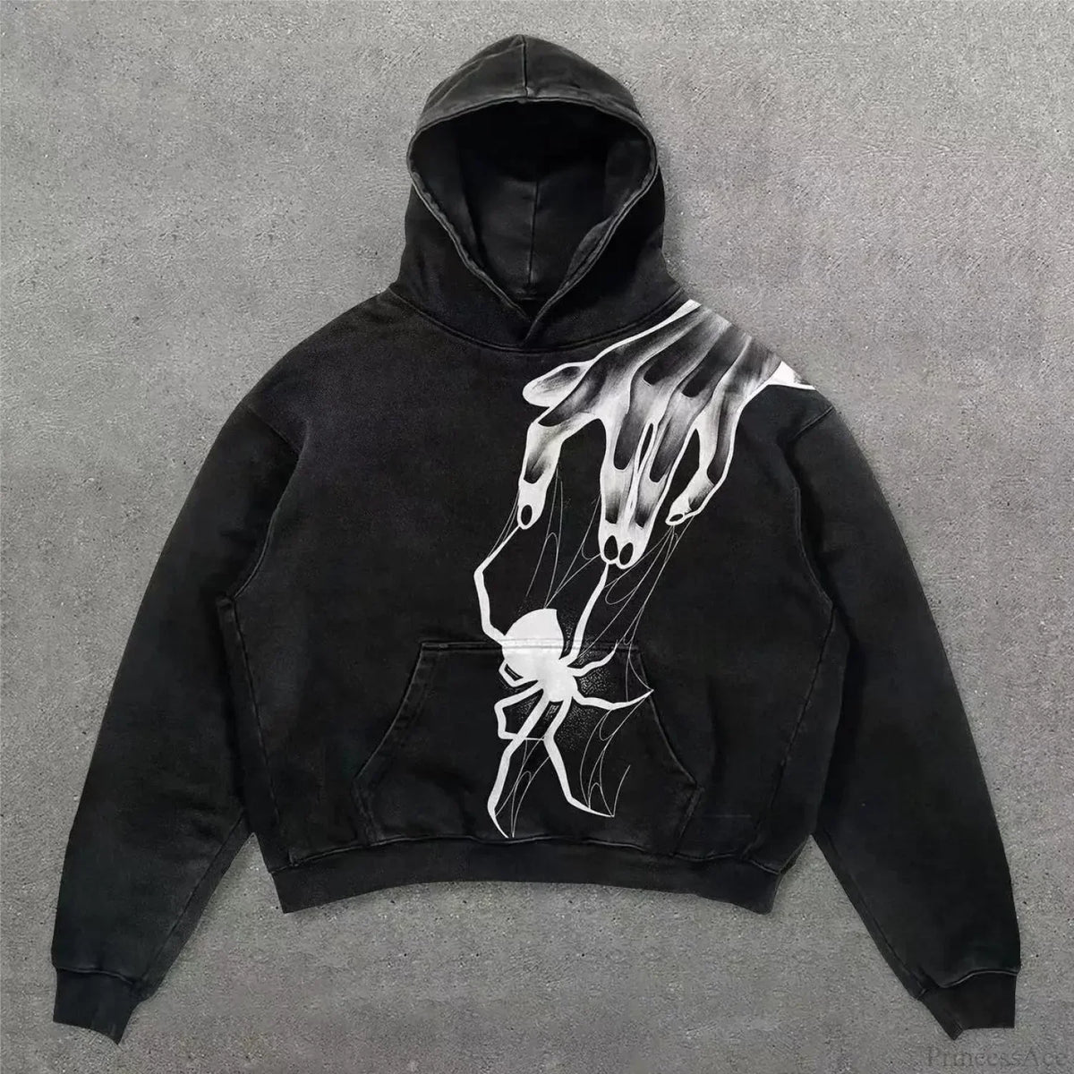 Retro Punk Printed Hoodie