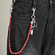 Retro Skull Cross Wine Bottle Alloy Pants Chain