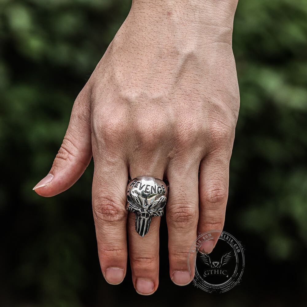 Revenge Skull Death Stainless Steel Ring