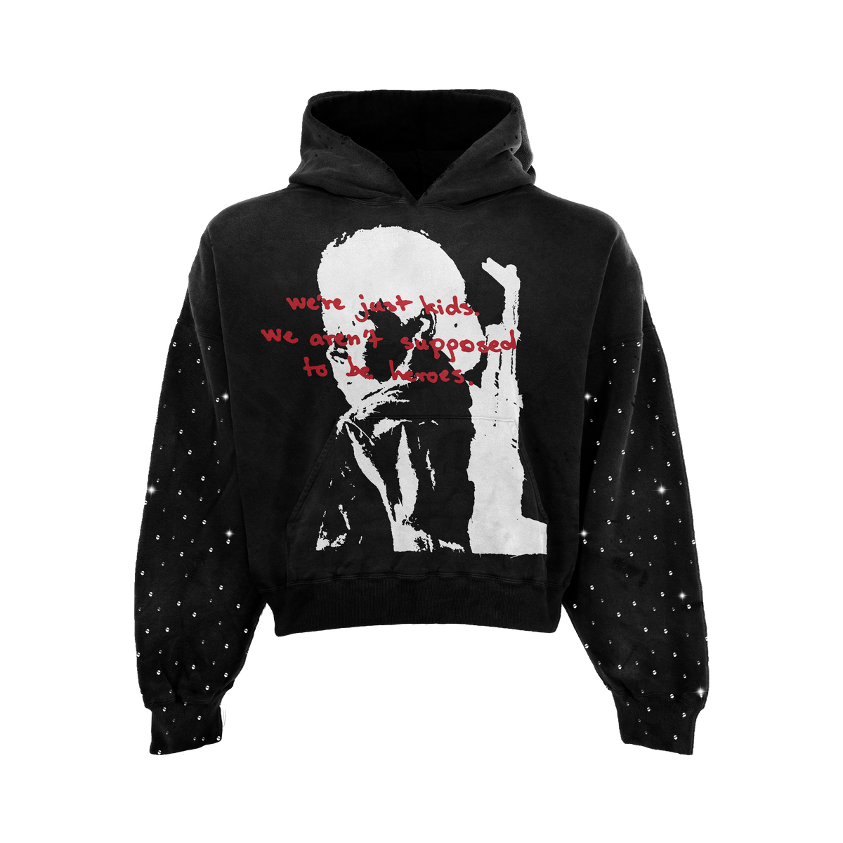 Kids At War Rhinestone Hoodie
