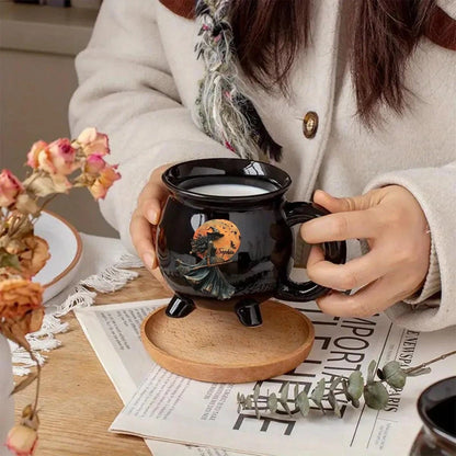 Witches Brew Ceramic Cauldron Coffee Mug