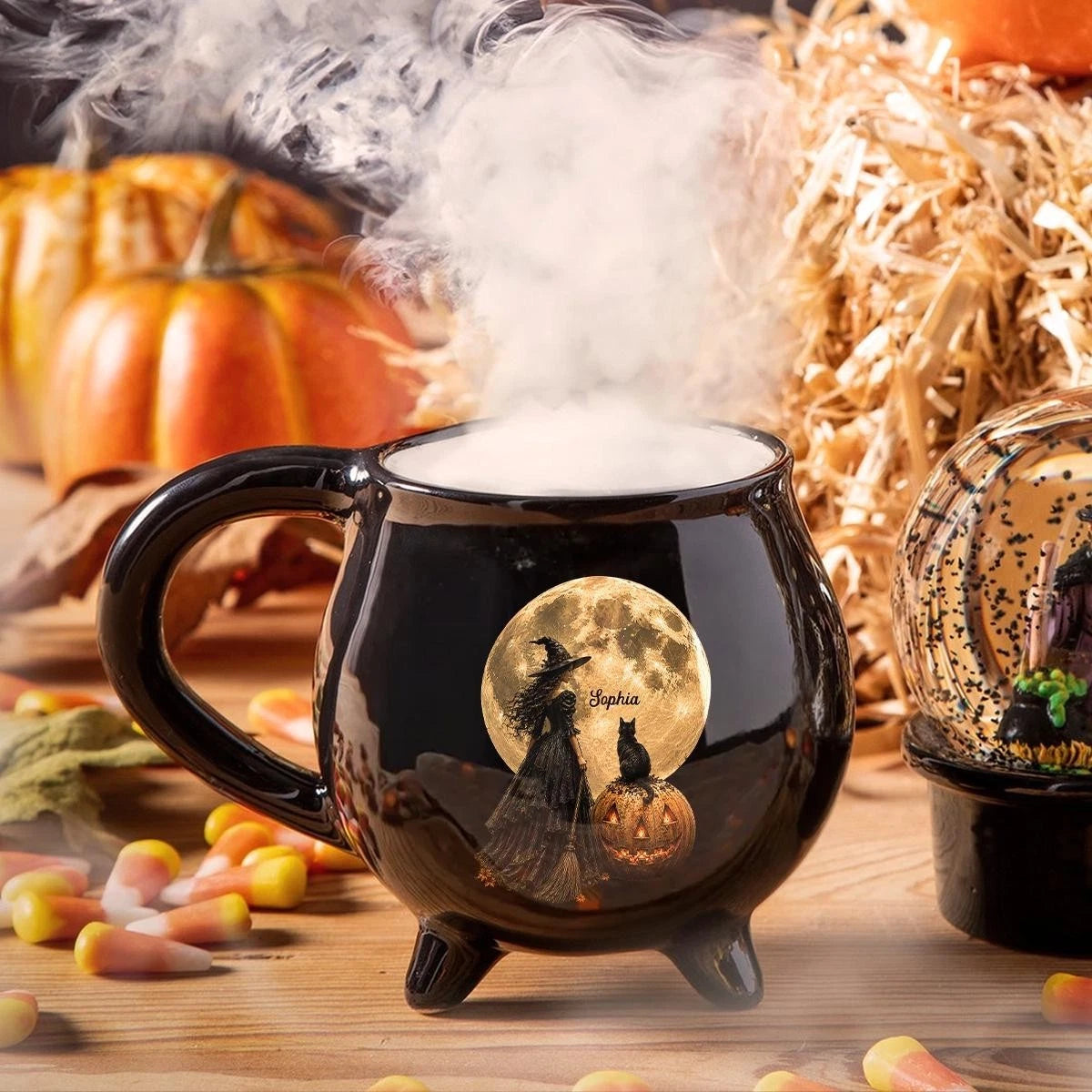 Witches Brew Ceramic Halloween Cauldron Mug