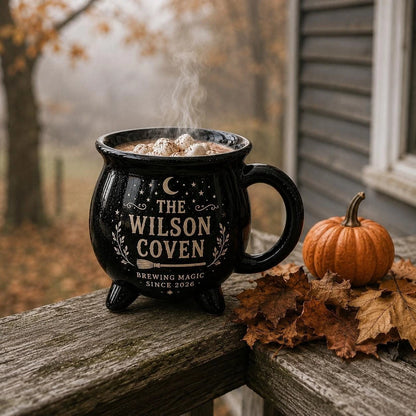 Witches Brew Ceramic Halloween Cauldron Mug