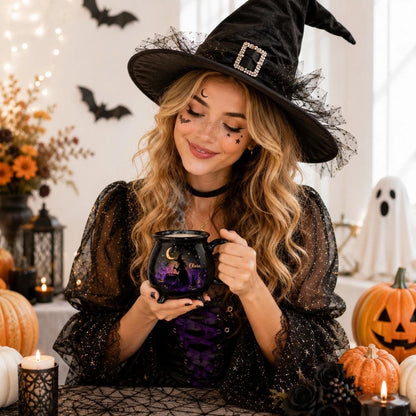 Witches Brew Cauldron Mug Spooky Cup