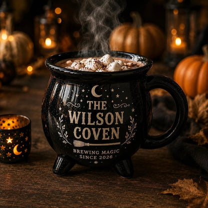 Witches Brew Ceramic Halloween Cauldron Mug