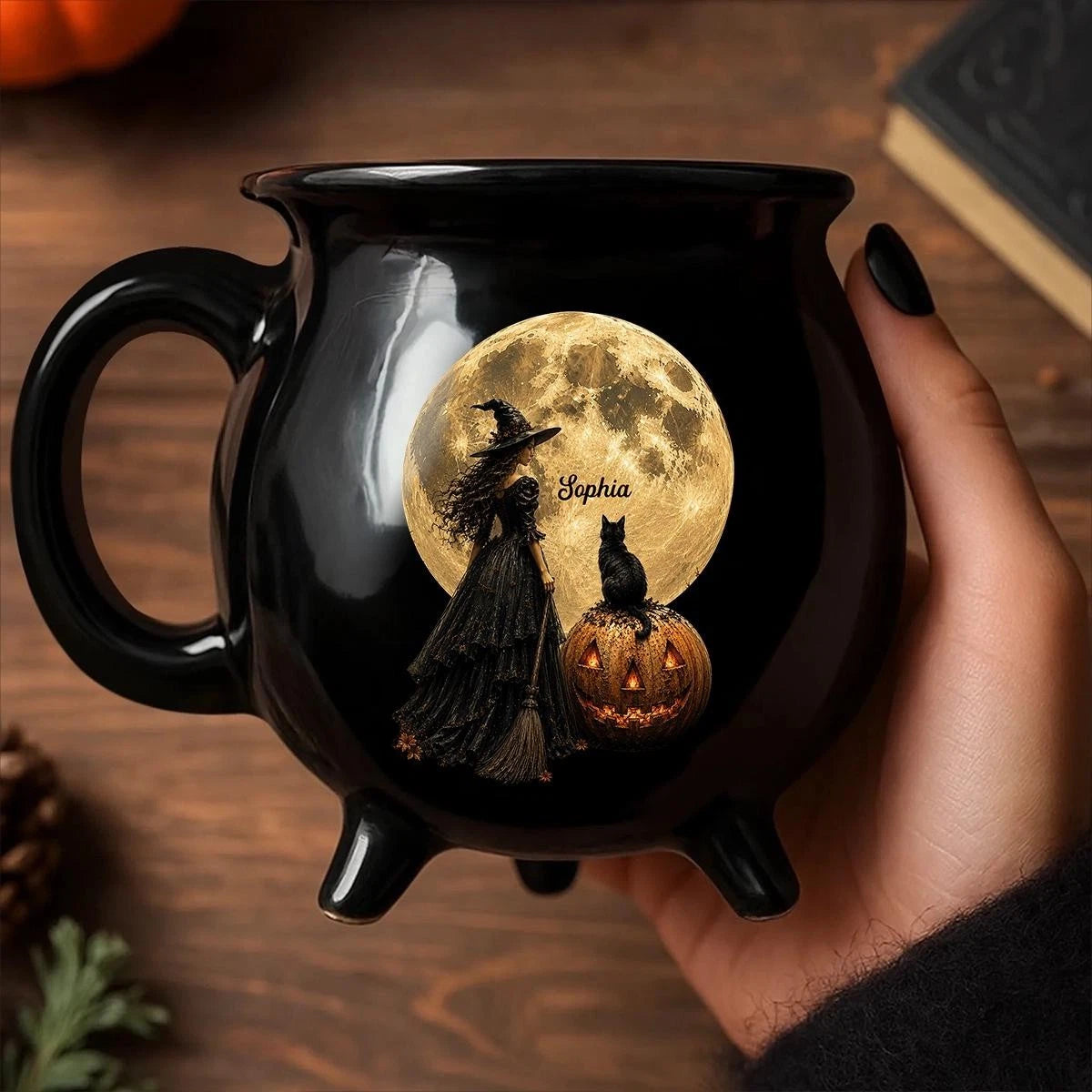 Witches Brew Ceramic Halloween Cauldron Mug