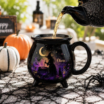 Witches Brew Cauldron Mug Spooky Cup