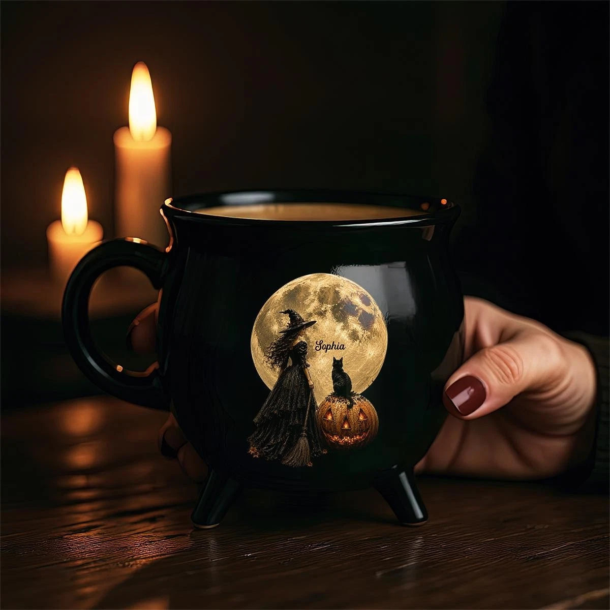 Witches Brew Ceramic Halloween Cauldron Mug