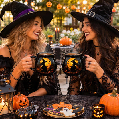 Witches Brew Cauldron Mug Ceramic Tea Cup