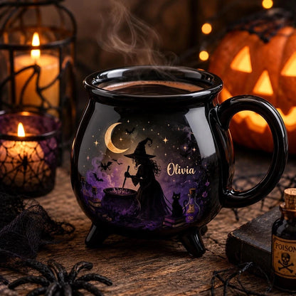 Witches Brew Cauldron Mug Spooky Cup
