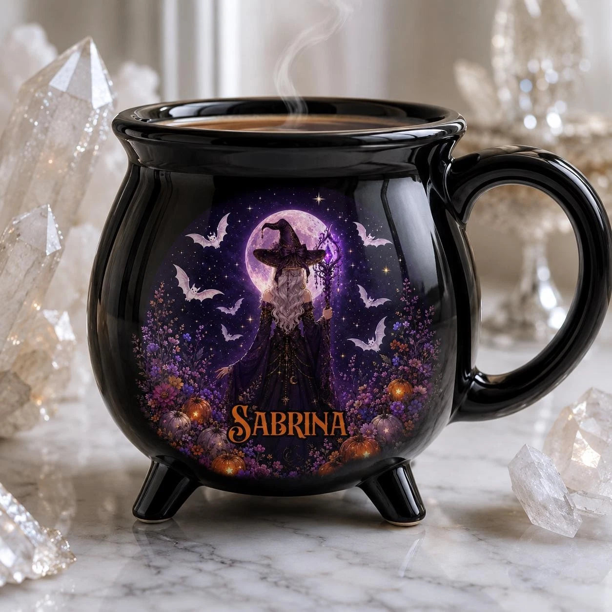 Witches Brew Ceramic Halloween Cauldron Mug