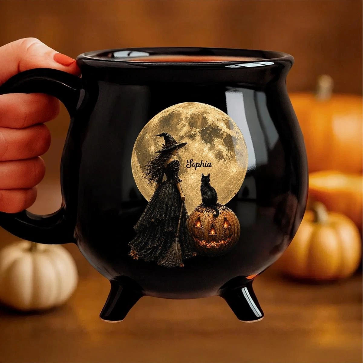 Witches Brew Ceramic Halloween Cauldron Mug