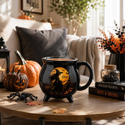 Witches Brew Cauldron Mug Ceramic Tea Cup