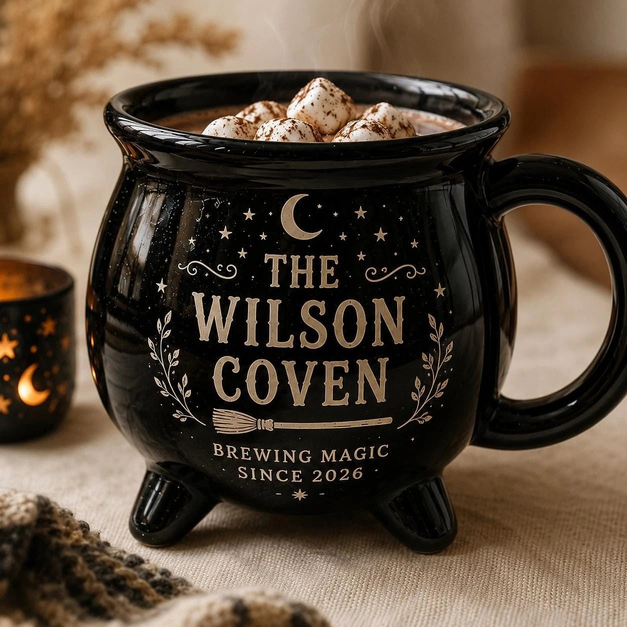Witches Brew Ceramic Halloween Cauldron Mug
