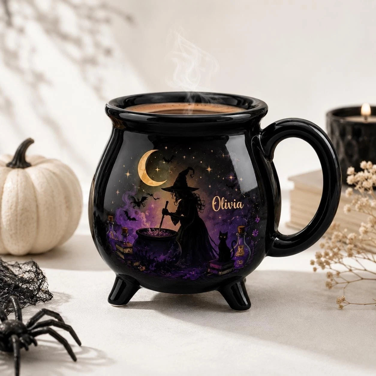 Witches Brew Cauldron Mug Spooky Cup
