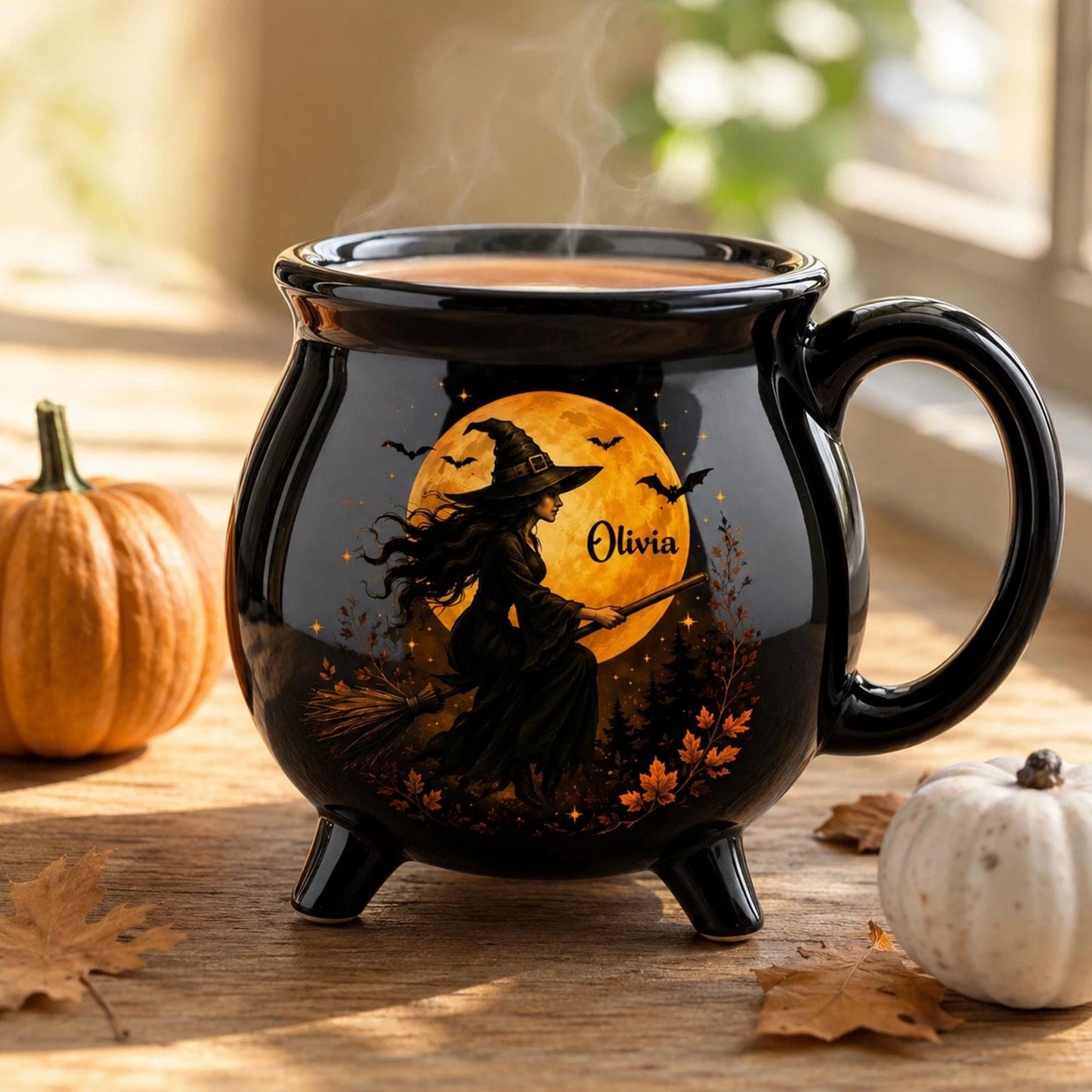 Witches Brew Cauldron Mug Ceramic Tea Cup
