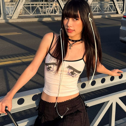 Sad Eyes Y2K Tank Top
