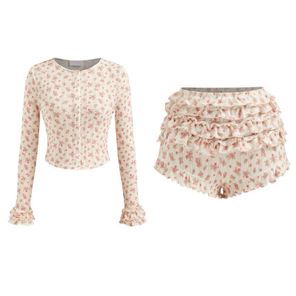 Secret Garden Floral Top & Shorts Set