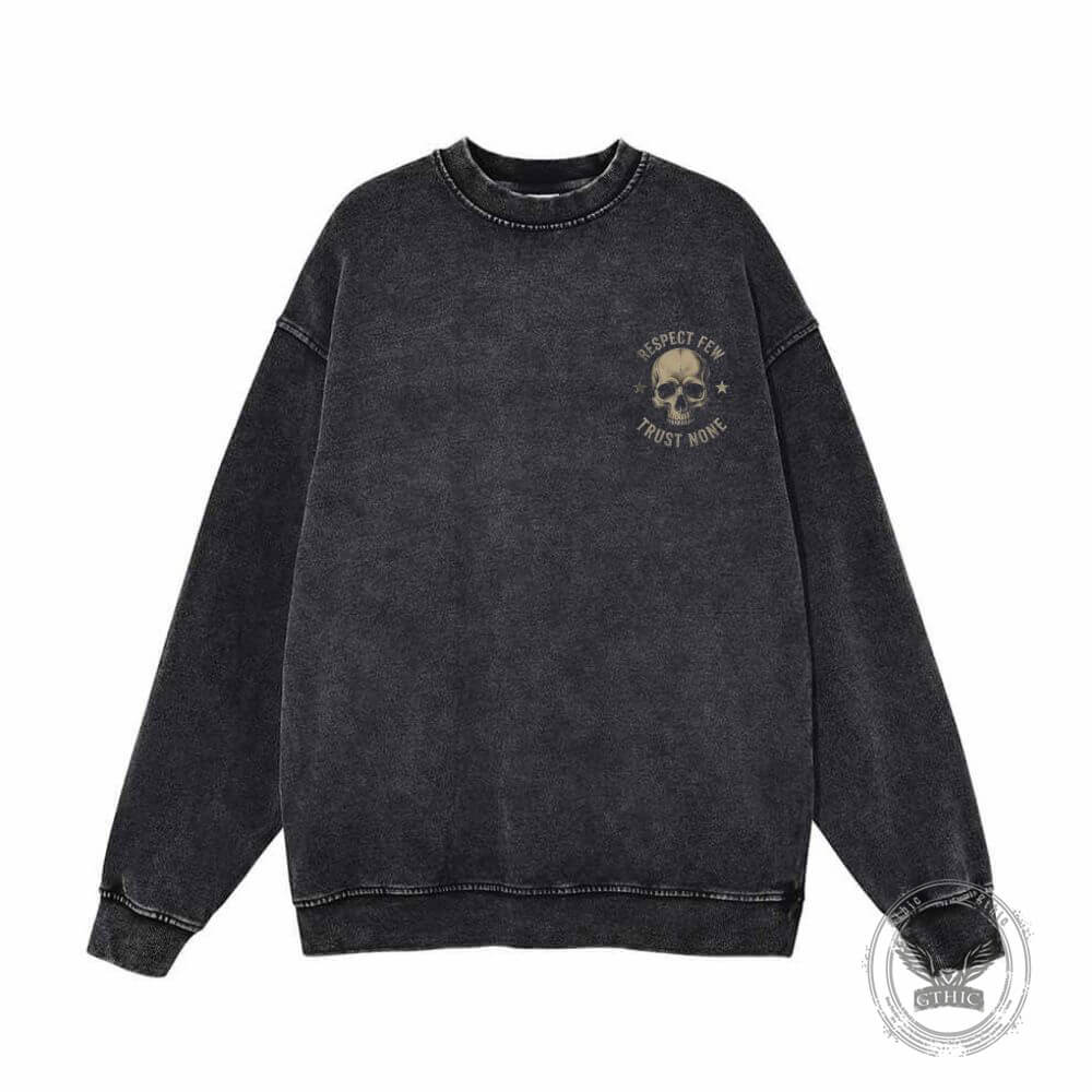 Silence Is Power Gorilla Skull Vintage Washed Sweatshirt