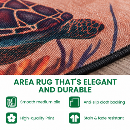 3D Sleeping Dragon Library Area Rug