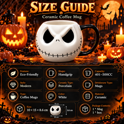 Jack Skellington Halloween Ceramic Coffee Mug