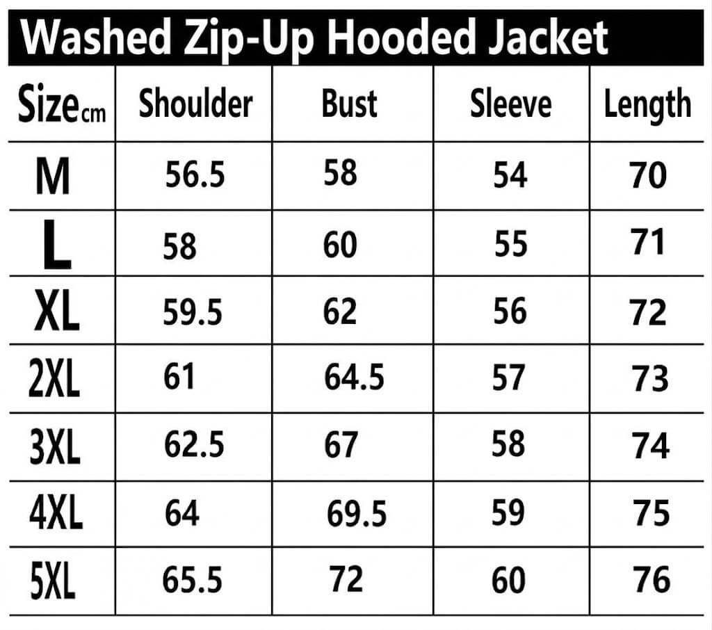 Gothic Skull Crown Vintage Washed Zip-Up Hooded Jacket