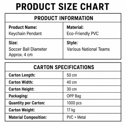 World Cup 2026 Football National Flag Keychains