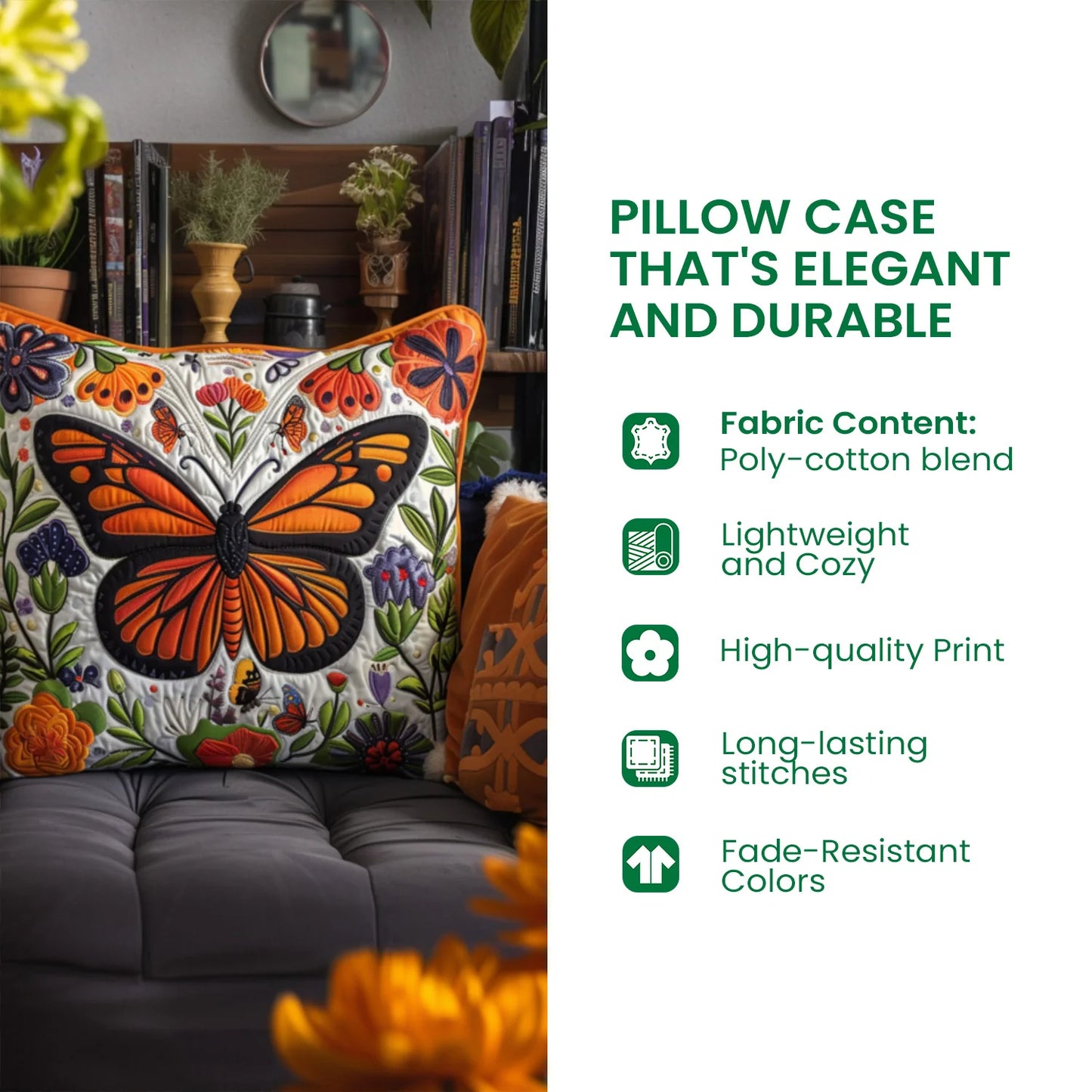 Cute Skeleton Halloween Quilted Pillow Case