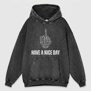 Grunge "Nice Day" Vintage Washed Hoodie