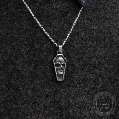 Skull Coffin Stainless Steel Pendant