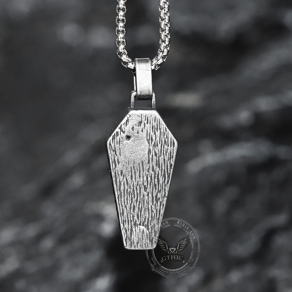 Skull Coffin Stainless Steel Pendant