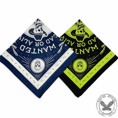 Skull Head Cotton Square Scarf