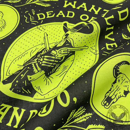 Skull Head Cotton Square Scarf