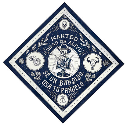 Skull Head Cotton Square Scarf