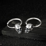 Skull Head Sterling Silver Earring
