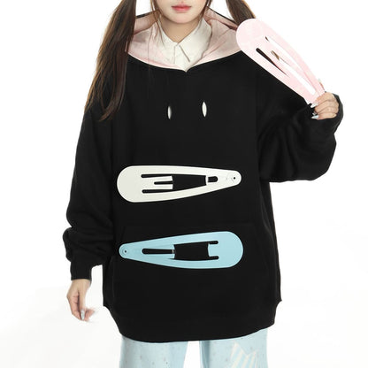 Snap Clip Oversized Hoodie