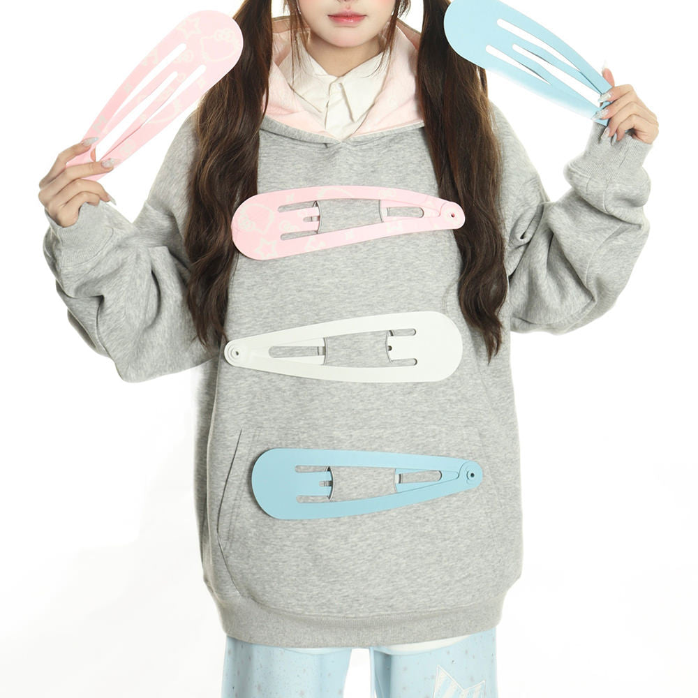 Snap Clip Oversized Hoodie