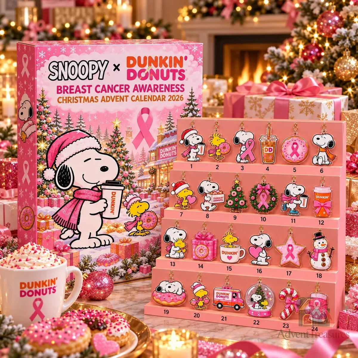Snoopy x Dunkin Donuts Breast Cancer Advent Calendar
