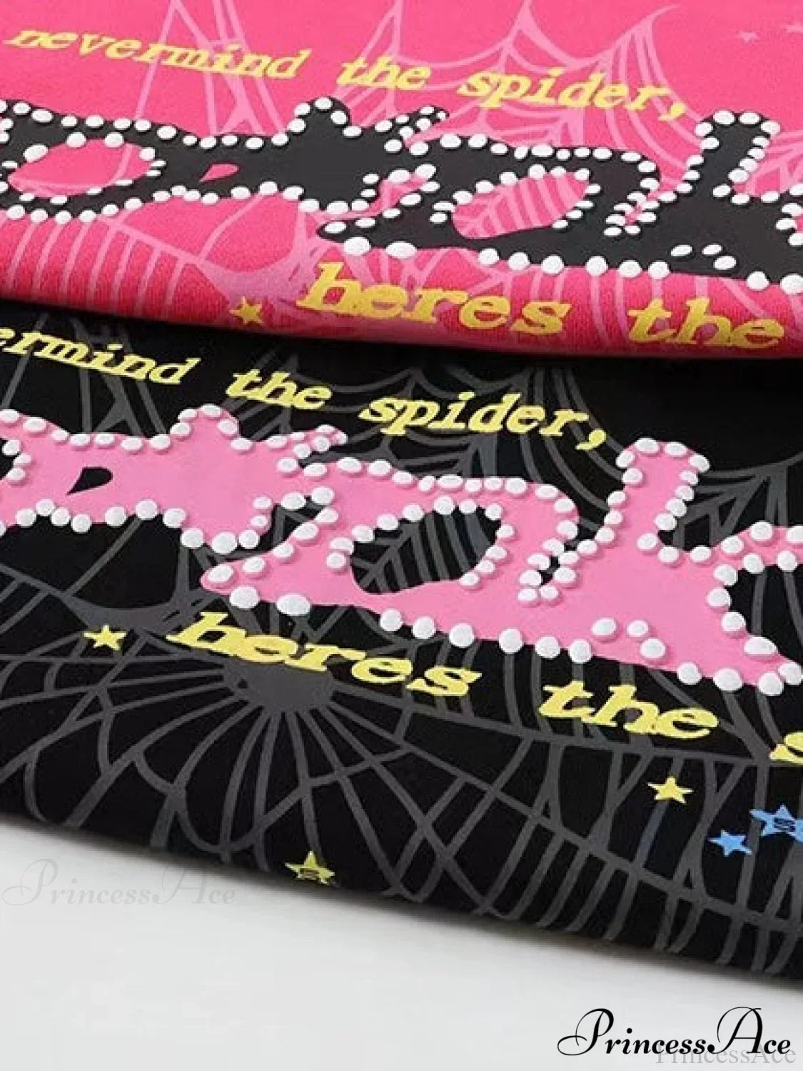 Spider Web Letter Print Fleece Cotton Thick Hoodie