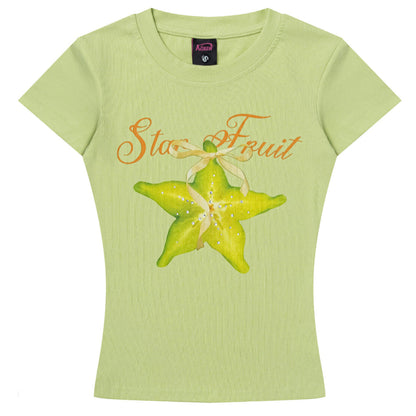 Star Fruit Green Baby Tee
