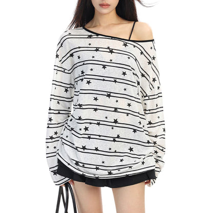Star Print Long Sleeve T-Shirt