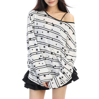 Star Print Long Sleeve T-Shirt