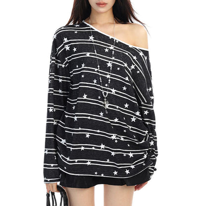 Star Print Long Sleeve T-Shirt